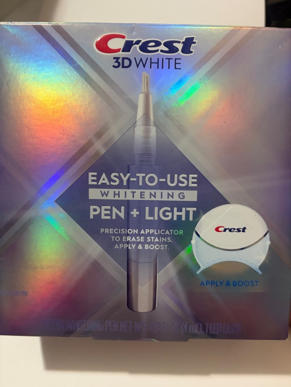 Crest 3D White Whitening Pen + LED Light - Silver Holographic - Picture 3 of 3